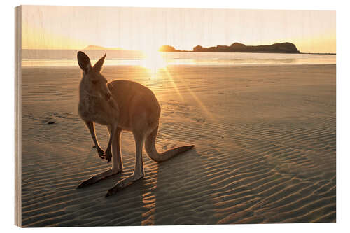 Wood print Good Morning Australia