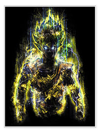 Poster  50 Million Power Warrior Goku - Barrett Biggers