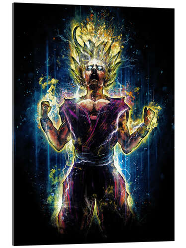 Acrylglas print Angry to the second level Gohan