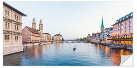 Selvklebende plakat Cityscape Zurich