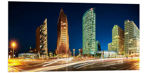 Stampa su PVC Potsdamer Platz Night Time Panorama