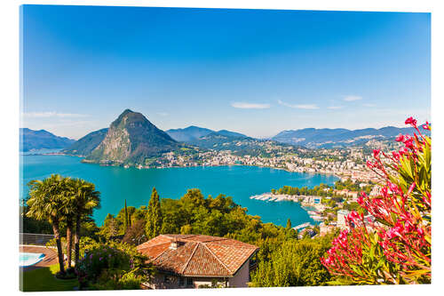 Acrylglasbild Lugano am Luganer See