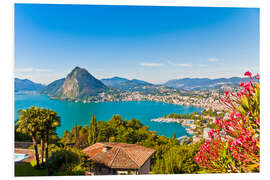 Hartschaumbild Lugano am Luganer See