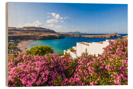 Holzbild Lindos auf Rhodos