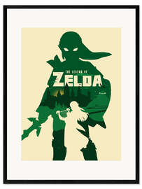 Impresión de arte enmarcada La leyenda de Zelda