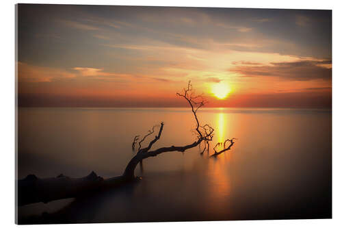 Akrylglastavla Sunset Baltic West beach