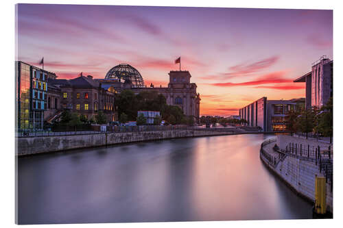 Cuadro de metacrilato Berlin Reichstag sunset