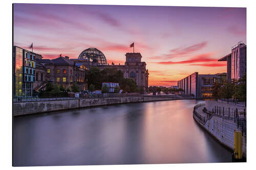 Aluminium print Berlin Reichstag sunset