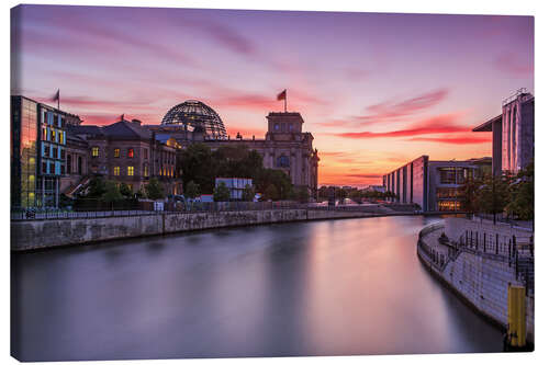 Quadro em tela Berlin Reichstag sunset