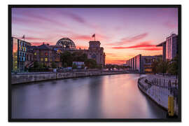 Gerahmter Kunstdruck Berlin Reichstag Sonnenuntergang