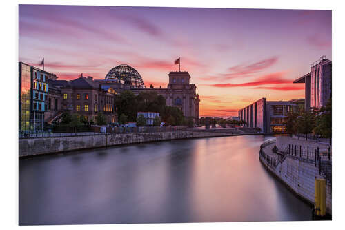 Hartschaumbild Berlin Reichstag Sonnenuntergang