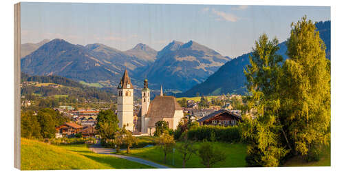 Wood print Kitzbuehel in Tyrol