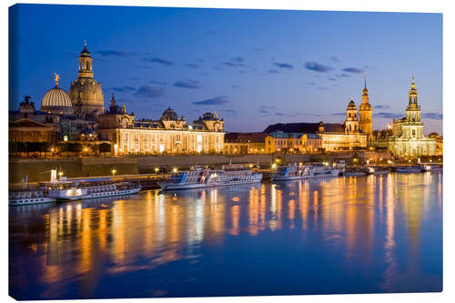 Canvastavla Dresden at night