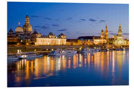 Foam board print Dresden at night