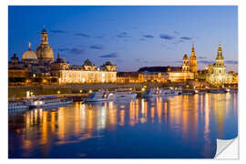 Sticker mural Dresden at night