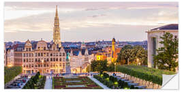 Selvklebende plakat Mont des Arts in Brussels