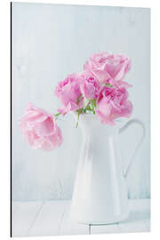 Magnettafel Rosa Rosen in weißem Krug