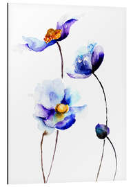 Aluminium print Blue flowers