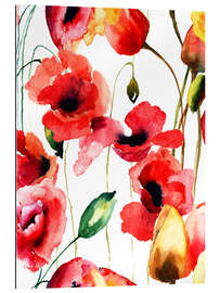 Gallery print Poppy and Tulips flowers