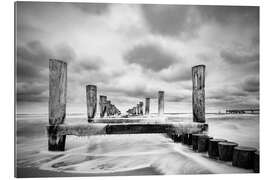 Gallery print Groynes on the Baltic Sea coast in Zingst, Germany