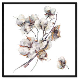 Gerahmter Kunstdruck Baumwoll-Zweige