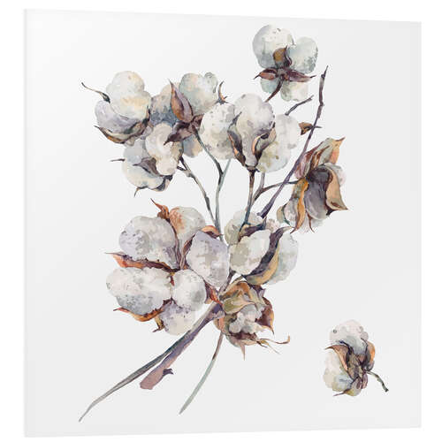 PVC-taulu Cotton flower twigs