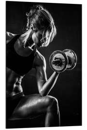 Magnettafel Sportlerin mit Hantel I