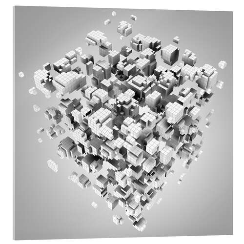 Obraz na szkle akrylowym Blocks 3D