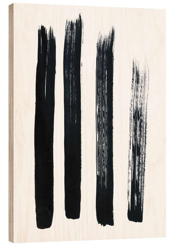 Wood print Abstract brush strokes