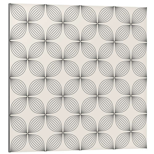 Aluminium print Monochrome line pattern