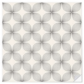 Selvklebende plakat Monochrome line pattern