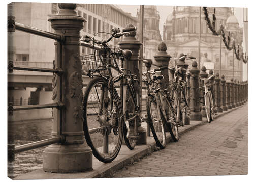 Lienzo Bicycles on a promenade