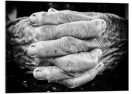 Akrylbilde Hands of an old man