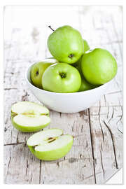 Wall sticker Green apples in a bowl