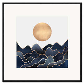 Impression artistique encadrée Vagues