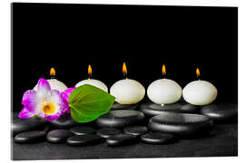 Acrylglasbild  Wellness-Stilleben mit Kerzen