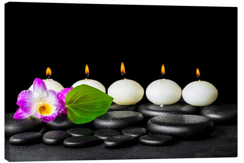 Canvas print spa still life with candles