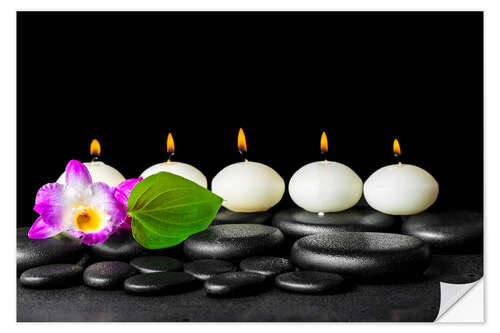 Vinilo para la pared spa still life with candles