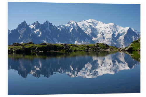 Foam board print Lake at Mont Blanc