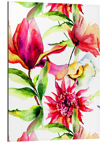 Aluminium print Summer flowers