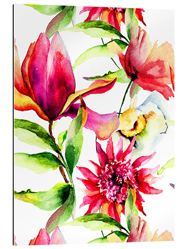 Tableau en plexi-alu Summer flowers