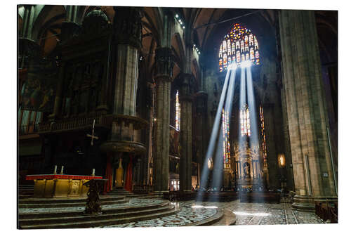 Cuadro de aluminio Cascada de luz en la catedral de Milán