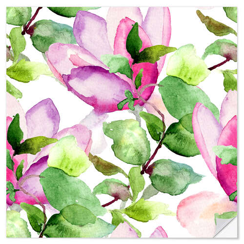 Wall sticker Magnolia pattern