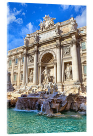 Quadro em acrílico  Trevi Fountain under blue sky