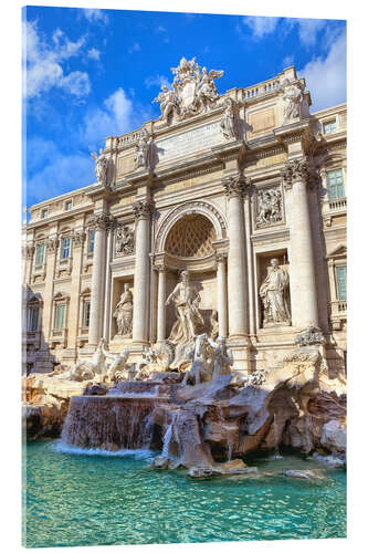 Akrylglastavla Trevi Fountain under blue sky