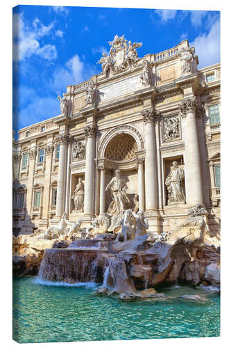 Canvas print Trevi Fountain under blue sky
