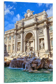 Galleritryk Trevi Fountain under blue sky