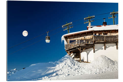 Gallery print Chairlift and lodge in Megève