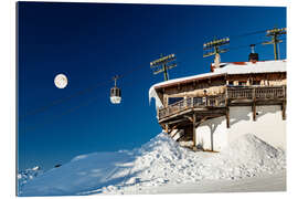 Gallery print Chairlift and lodge in Megève