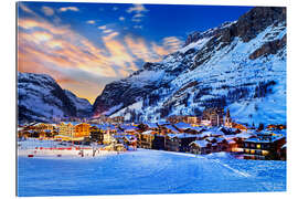 Gallery print Val d&#039;Isere at sunset